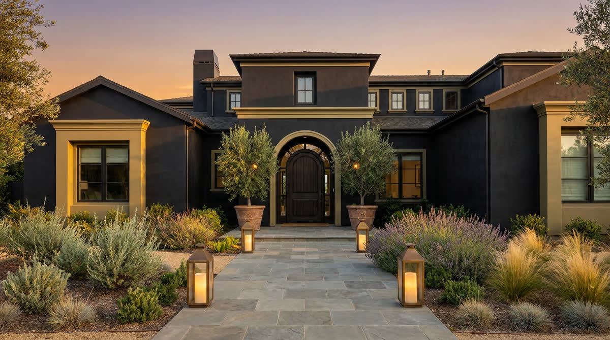 Staged California home at golden hour — home selling costs breakdown